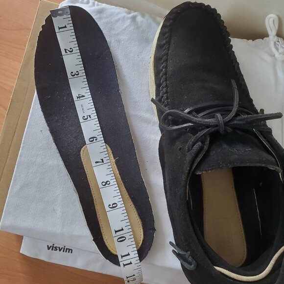 ❗🅂🄾🄻🄳❗VISVIM Black Suede FBT Sneakers Men's Size US 10 - Picture 8 of 8